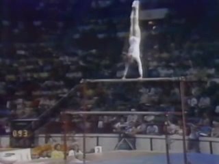 a bit of history - the dismount and landing of nadia comaneci.